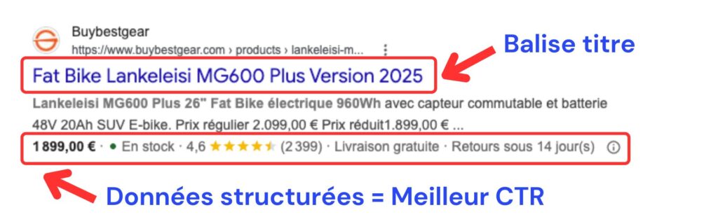 erreur produit seo shopify donnees structurées