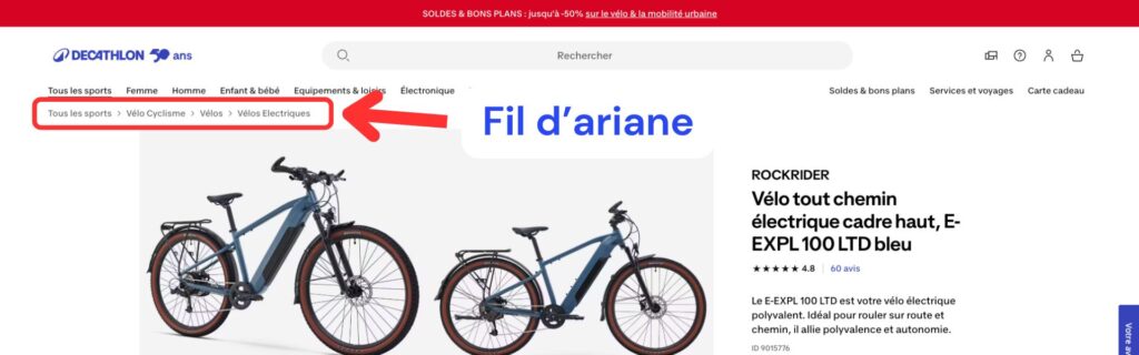 erreur produit seo shopify fil d'ariane
